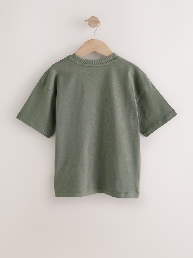 Khaki Oasis Band T-Shirt (3-16yrs) - Image 2 of 4
