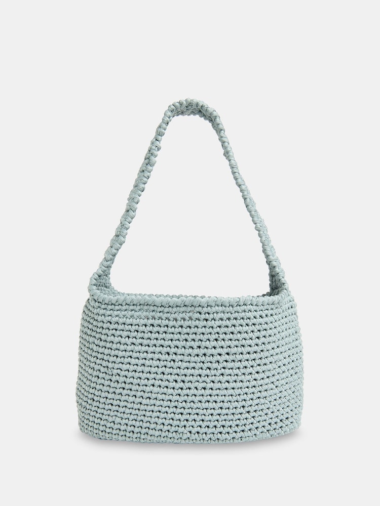 Whistles Blue Adaline Crochet Shoulder Bag - Image 1 of 5