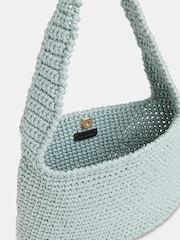 Whistles Blue Adaline Crochet Shoulder Bag - Image 3 of 5