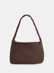 Whistles Brown Adaline Crochet Shoulder Bag - Image 1 of 5