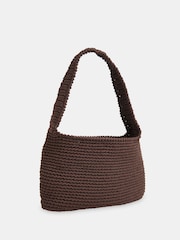 Whistles Brown Adaline Crochet Shoulder Bag - Image 2 of 5