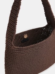 Whistles Brown Adaline Crochet Shoulder Bag - Image 3 of 5