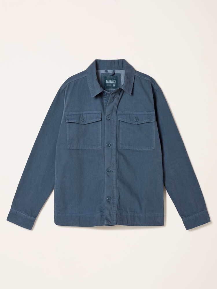 FatFace French Navy Canvas Two Pocket Worker Jacket - Image 6 of 6 FatFace French Navy Canvas Two Pocket Worker Jacket - Image 6 of 6