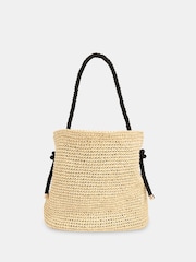 Whistles Nude Attie Rope Handle Straw Tote - Image 3 of 6