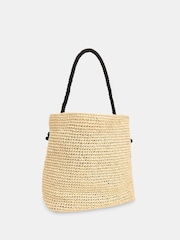 Whistles Nude Attie Rope Handle Straw Tote - Image 4 of 6