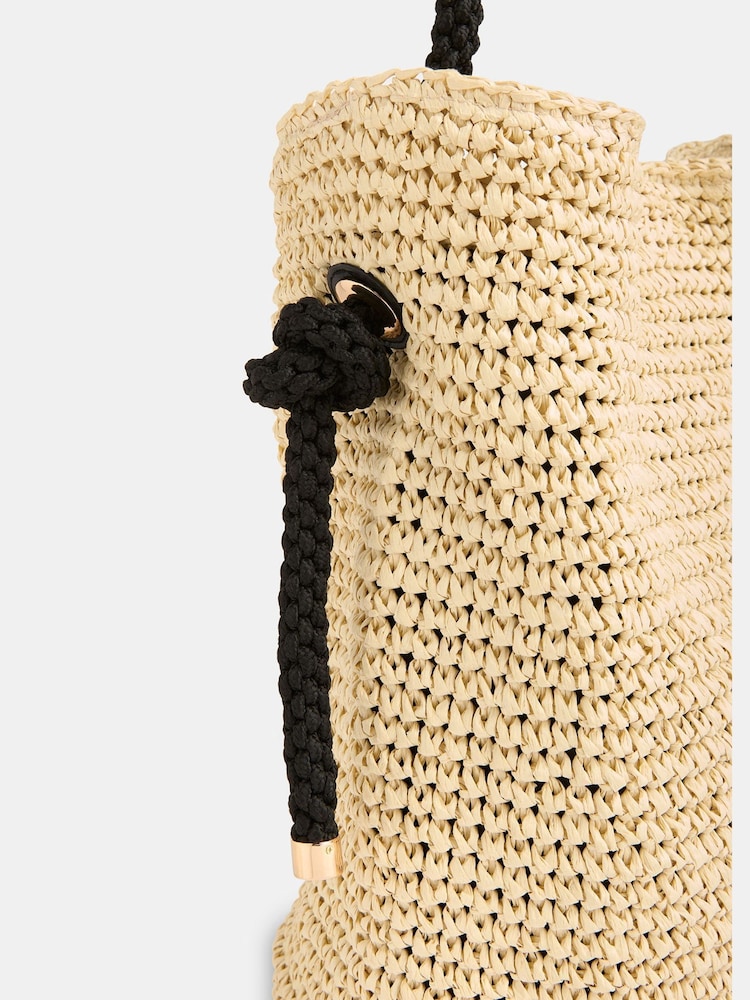 Whistles Nude Attie Rope Handle Straw Tote - Image 6 of 6