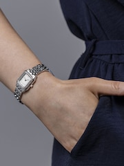 Spirit Ladies Square Silver Tone Stone Set Bracelet Watch - Image 4 of 4