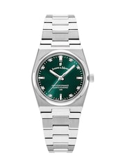 Jacques Du Manoir Silver Tone Swiss Made Horizon Ladies Green Dial Bracelet Watch - Image 1 of 4