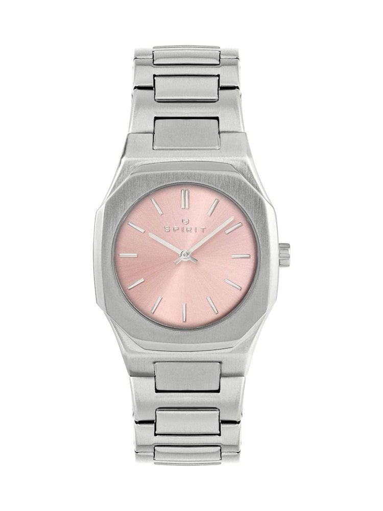 Spirit Ladies Pink Dial Stainless Steel Bracelet Watch - Image 1 of 4
