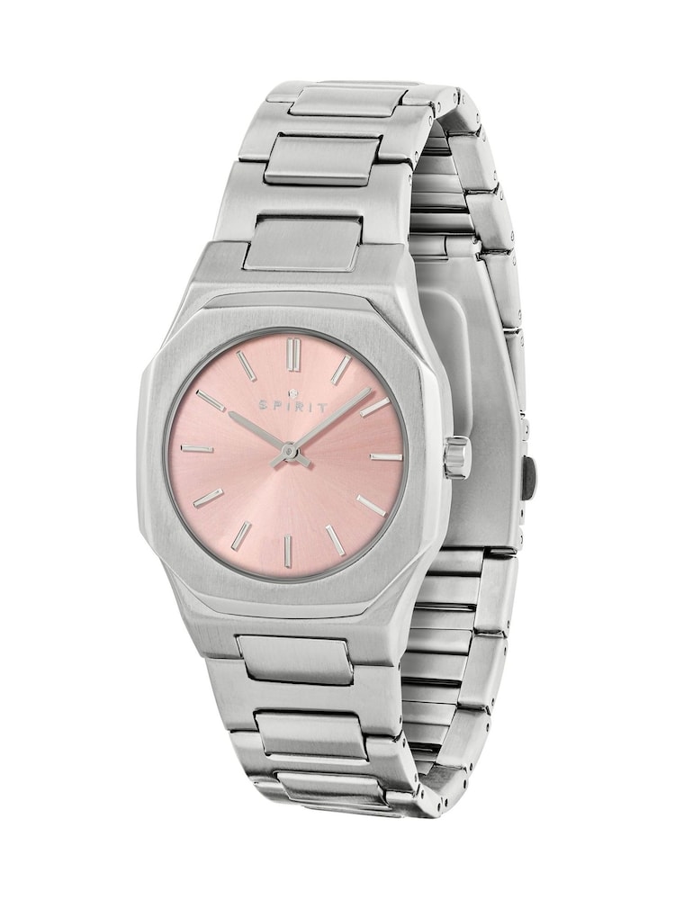 Spirit Ladies Pink Dial Stainless Steel Bracelet Watch - Image 2 of 4