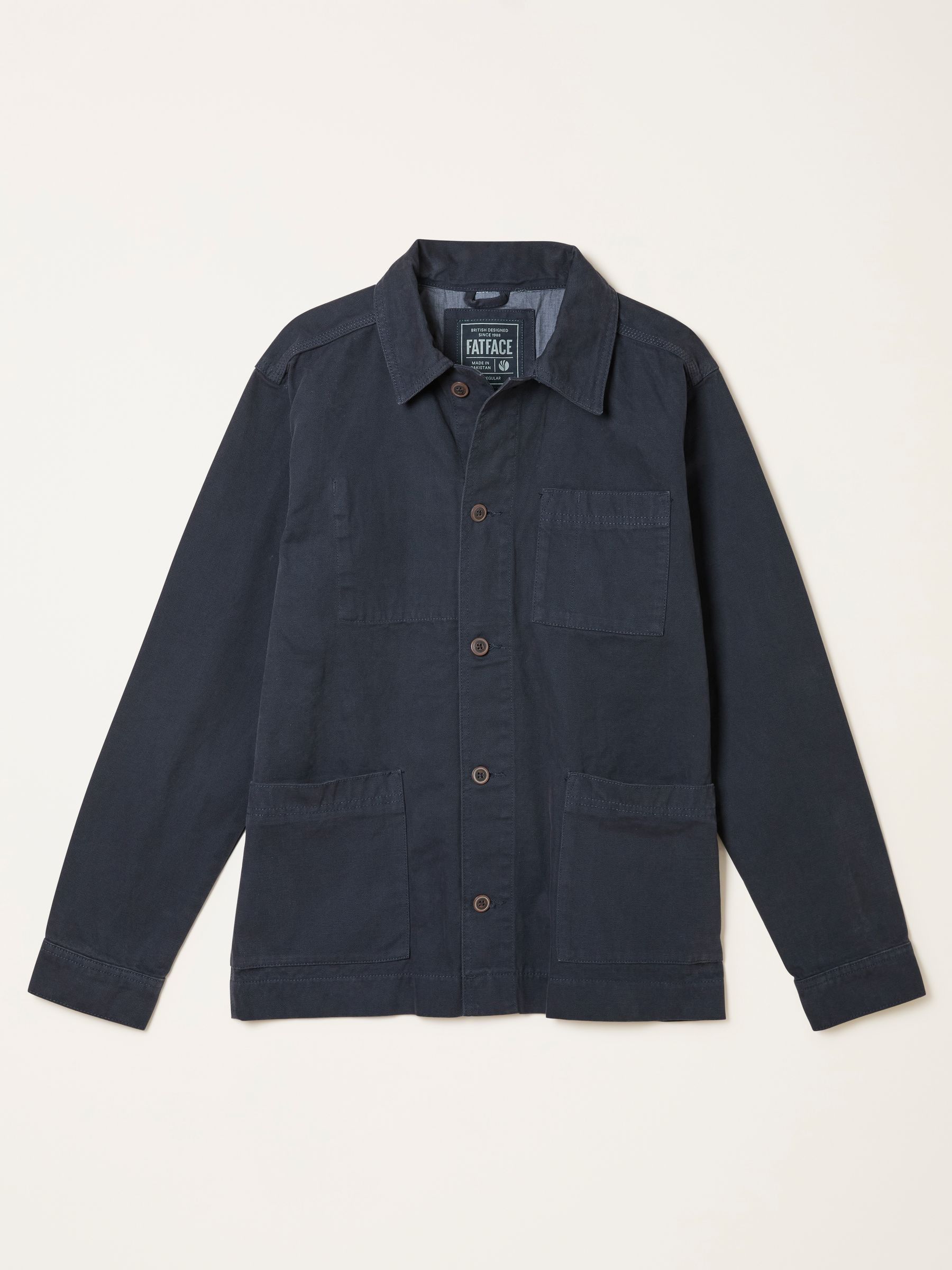 Buy FatFace Navy Canvas Worker Jacket from the Next UK online shop