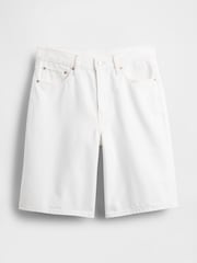 Gap White 11"" Mid Rise UltraSoft Longline Denim Shorts - Image 5 of 5