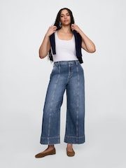 Gap Blue Wide-Leg Cropped Jeans - Image 5 of 6