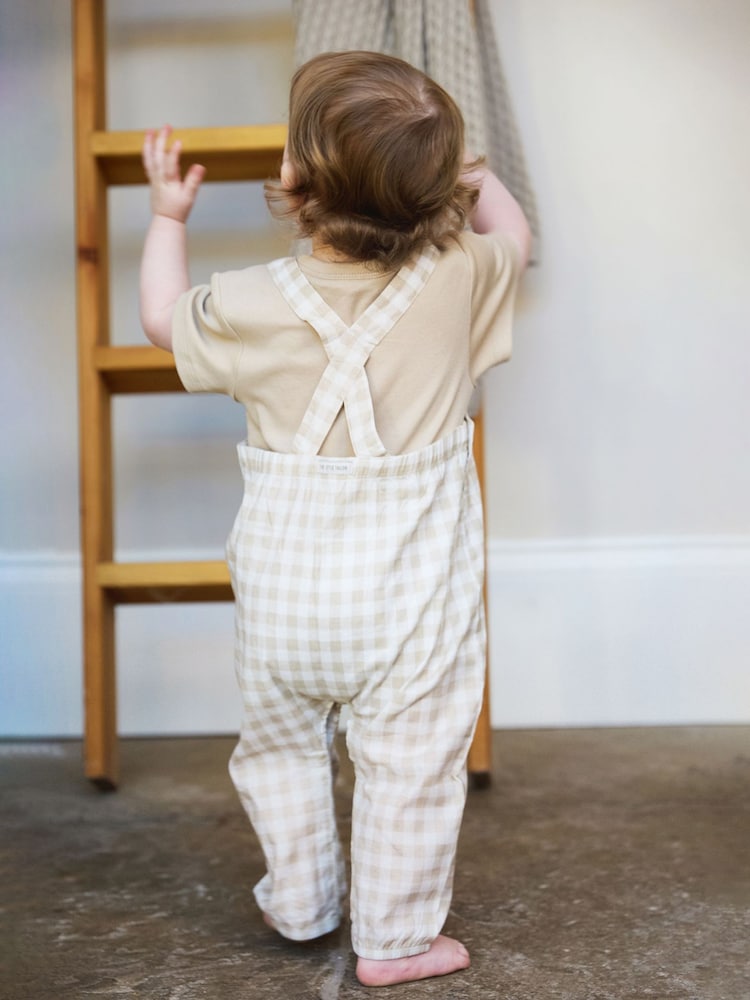 The Little Tailor Baby Woven Dungarees and T-Shirt Set - Image 2 of 9 The Little Tailor Baby Woven Dungarees and T-Shirt Set - Image 2 of 9