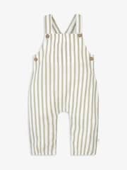 The Little Tailor Baby Green Woven Dungaree and T-Shirt Set - Image 6 of 10