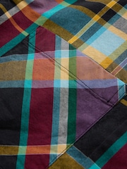 Gap Black/Yellow Check Mixed Check Oxford Short Sleeve Shirt - Image 5 of 5