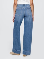 Gap Blue High Waisted Stride Wide-Leg Jeans - Image 2 of 6