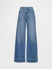 Gap Blue High Waisted Stride Wide-Leg Jeans - Image 5 of 6