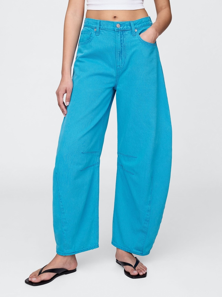 Gap Blue High Waisted UltraSoft Horseshoe Jeans - Image 1 of 6