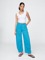 Gap Blue High Waisted UltraSoft Horseshoe Jeans - Image 4 of 6