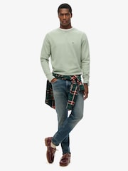 Superdry Blue 100% Cotton Classic Essential Sweatshirt - Image 3 of 6