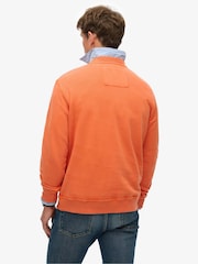 Superdry Orange Vintage Athletic Crew 100% Cotton Sweatshirt - Image 2 of 5