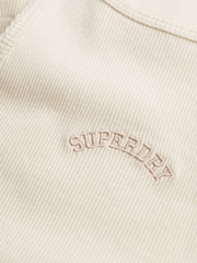 Superdry White Essential Logo Racer 100% Cotton Vest Top - Image 6 of 6