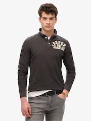 Superdry Vintage Athletic Long Sleeve 100% Cotton Polo Shirt - Slika 1 iz 6