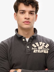 Superdry Vintage Athletic Long Sleeve 100% Cotton Polo Shirt - Slika 4 iz 6
