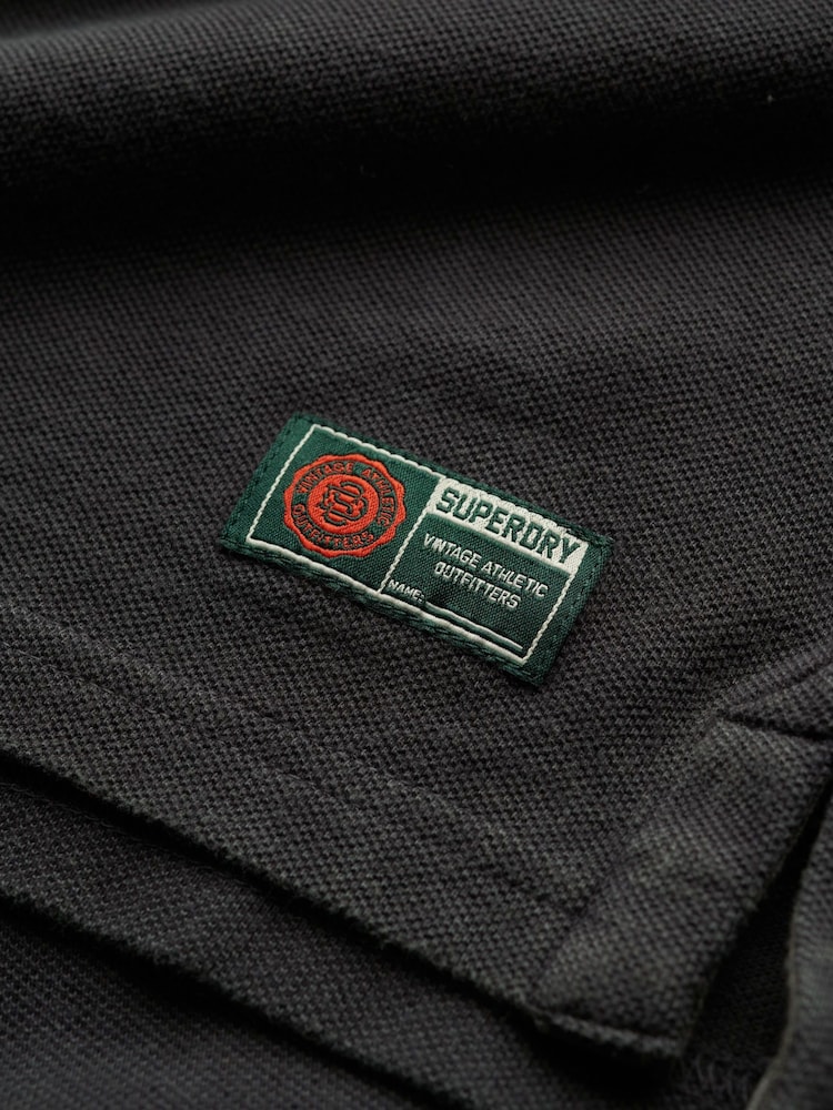 Superdry Vintage Athletic Long Sleeve 100% Cotton Polo Shirt - Slika 6 iz 6