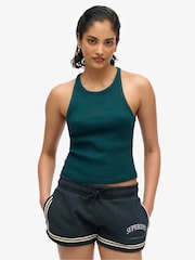 Superdry Green Essential Logo Racer Vest Top - Image 1 of 6