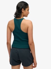 Superdry Green Essential Logo Racer Vest Top - Image 2 of 6