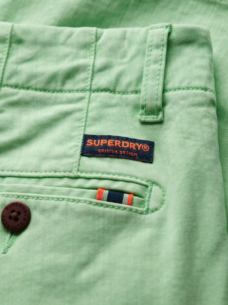 Superdry Green Officer Chino Shorts - Image 7 of 7 Superdry Green Officer Chino Shorts - Image 7 of 7