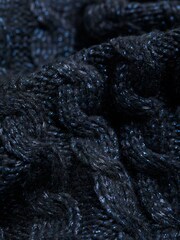 FatFace Maeve Dark Navy Cable Knitted Sparkle Jumper - Image 7 of 7