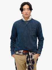Superdry Blue The Merchant Store 100% Cotton Sweatshirt - Image 2 of 6