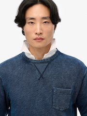 Superdry Blue The Merchant Store 100% Cotton Sweatshirt - Image 4 of 6