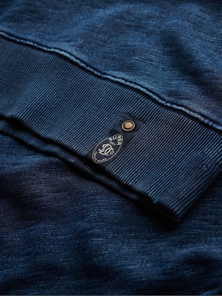 Superdry Blue The Merchant Store 100% Cotton Sweatshirt - Image 6 of 6
