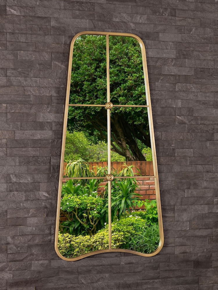 Charles Bentley Gold Copenhagen Shaped Garden Mirror - Image 1 of 6