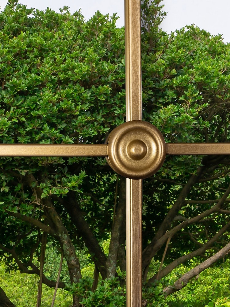 Charles Bentley Gold Copenhagen Shaped Garden Mirror - Image 2 of 6
