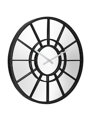 Charles Bentley Black Buttermere Garden Mirrored Wall Clock - Image 4 of 6