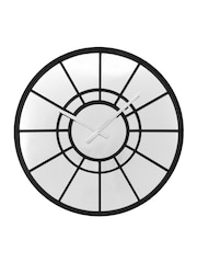 Charles Bentley Black Buttermere Garden Mirrored Wall Clock - Image 5 of 6