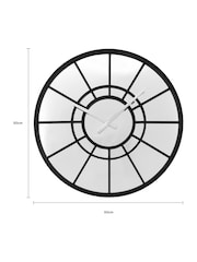 Charles Bentley Black Buttermere Garden Mirrored Wall Clock - Image 6 of 6