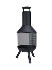 Charles Bentley Black Mesh Bodied Round Steel Garden Chimenea - Image 6 of 6