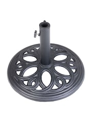 Charles Bentley Black Cast Iron Round Garden Parasol Base - Image 2 of 3
