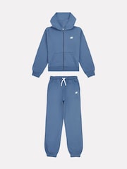 New Balance Blue Kids Small Logo Zip and Joggers Set - Image 1 of 5
