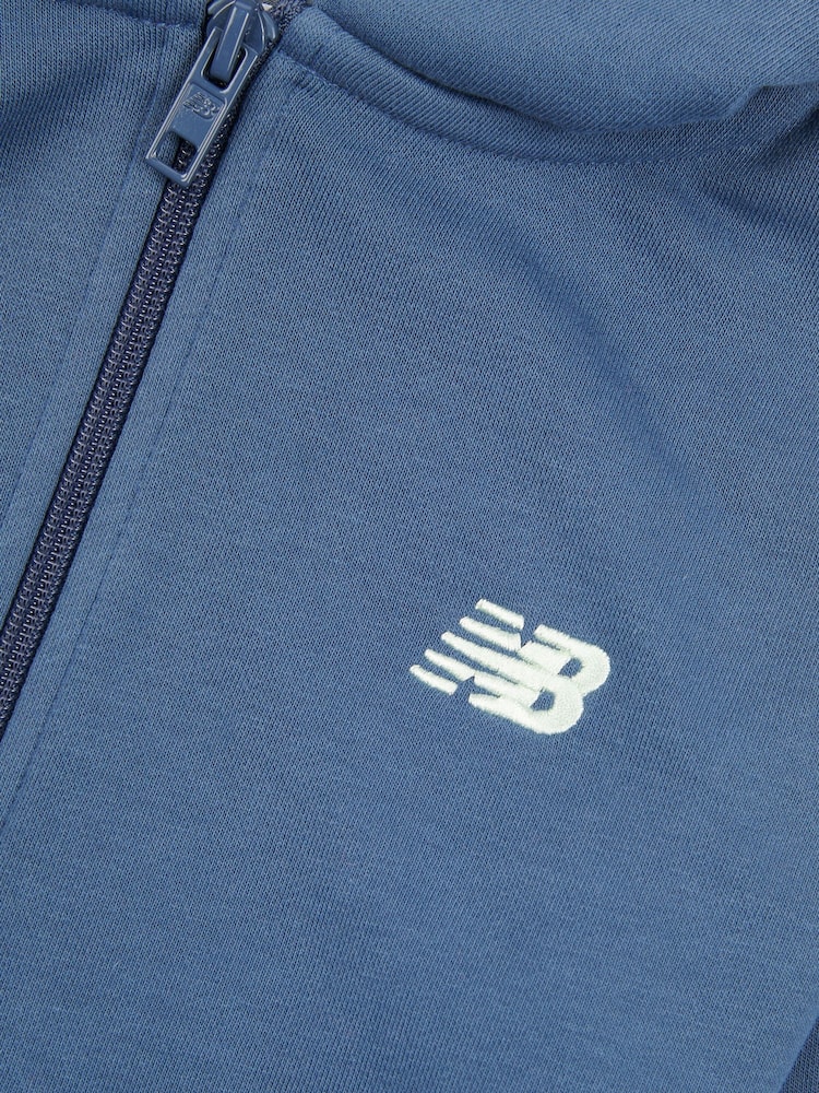 New Balance Blue Kids Small Logo Zip and Joggers Set - Image 4 of 5