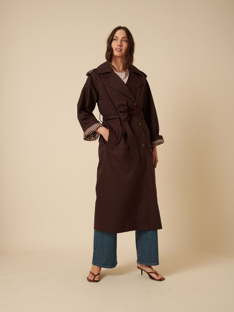 Nobodys Child Brown Okasan Trench Coat - Image 1 of 5 Nobodys Child Brown Okasan Trench Coat - Image 1 of 5