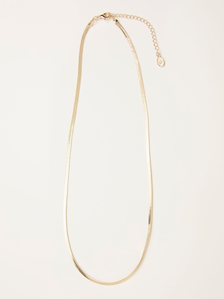 FatFace Gold Tone Snake Chain Necklace - Image 1 of 2