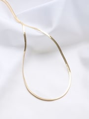 FatFace Gold Tone Snake Chain Necklace - Image 2 of 2