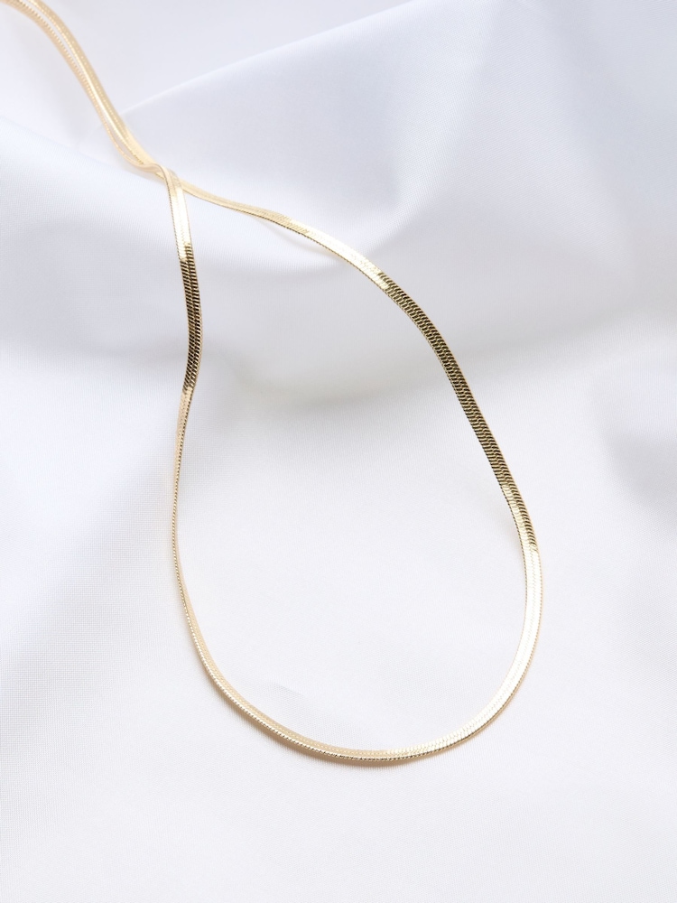 FatFace Gold Tone Snake Chain Necklace - Image 2 of 2